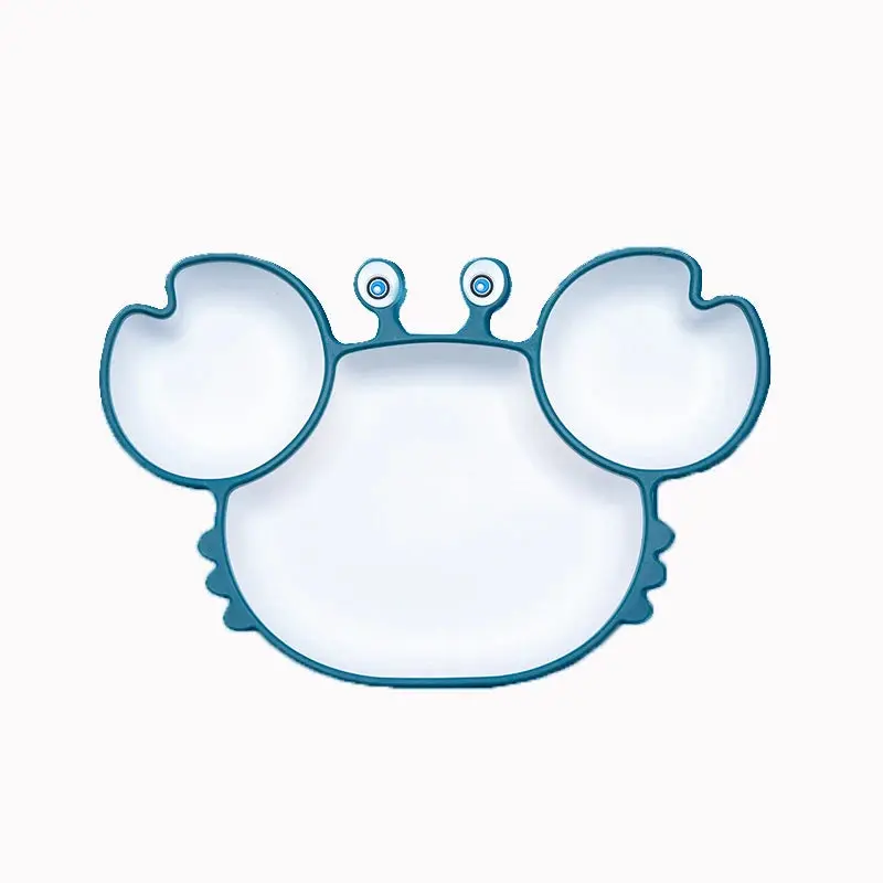 Set Vaisselle Bébé Crabe Kawaii – Silicone Non-Glissant