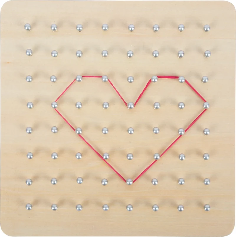 Géoboard Montessori en Bois — Géoplan 72 Élastiques Small Foot