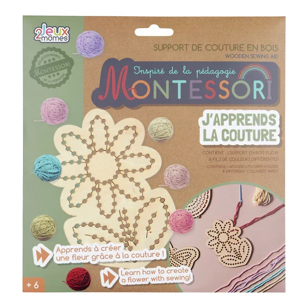 Kit de Couture Montessori Enfant — Jeu Je Comprends la Couture en Bois
