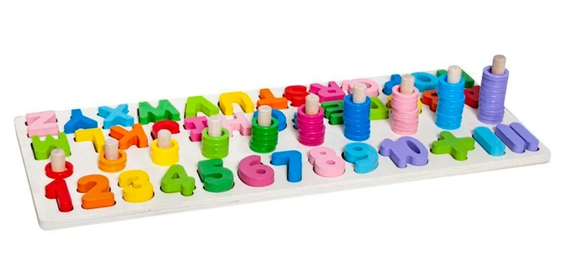 Puzzle alphabet en bois – Puzzle éducatif lettres et chiffres