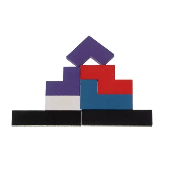 Puzzle tangram en bois – Jeu de logique Montessori pour enfant