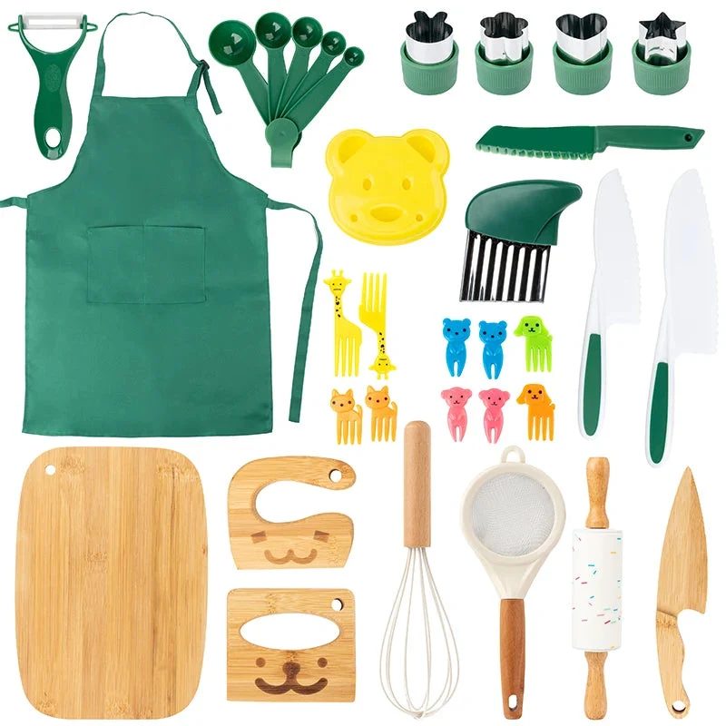 Ustensiles de cuisine Montessori en bois – Pour apprendre en jouant