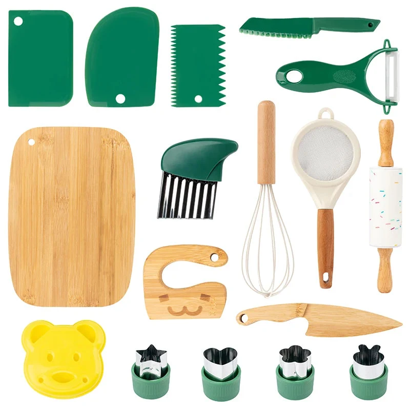 Ustensiles de cuisine Montessori en bois – Pour apprendre en jouant