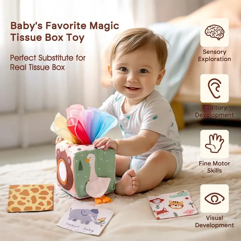 Jouet Montessori Tissu Magique – Développement Sensoriel
