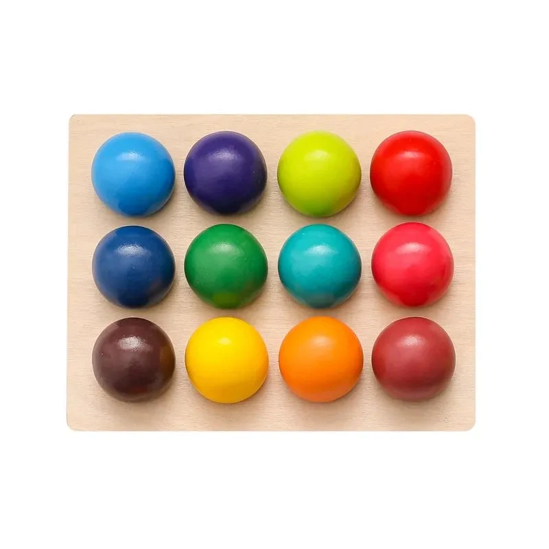 Boules arc-en-ciel sensorielles pour bébé et enfant