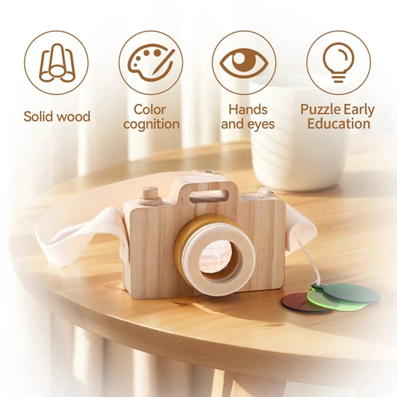 Jouet Appareil photo en bois avec cartes