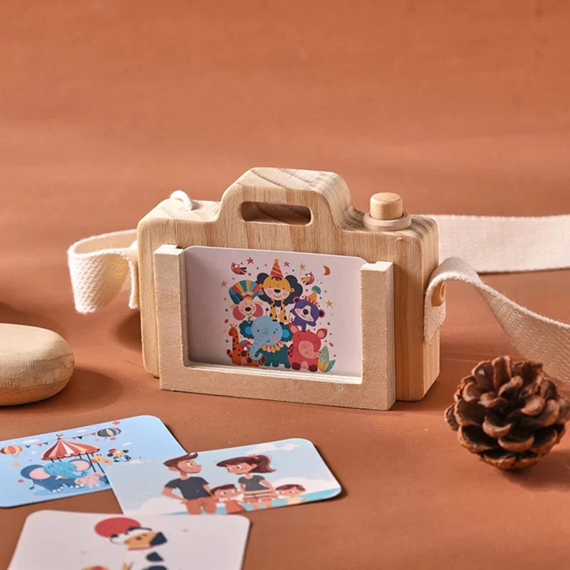 Jouet Appareil photo en bois avec cartes