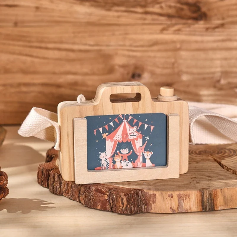 Jouet Appareil photo en bois avec cartes
