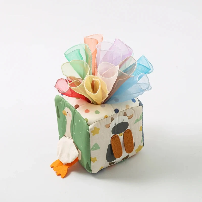 Boîte à mouchoirs magique - Jouet Montessori pour bébé