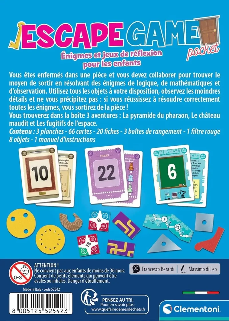 Escape Game, jeu de plateau clémentoni