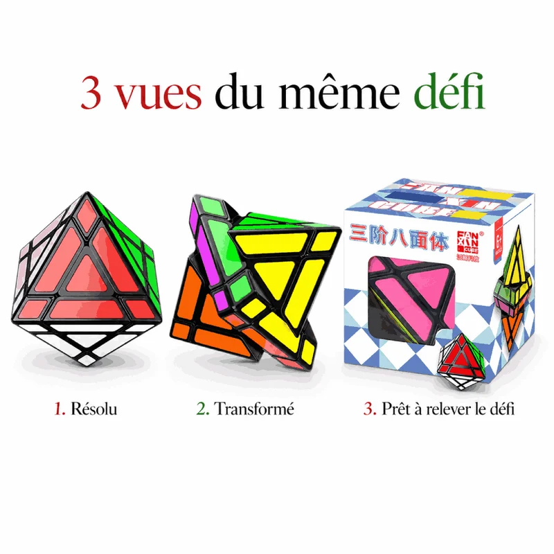 Cube Octaèdre 3x3 – Cube Casse-Tête Géométrique