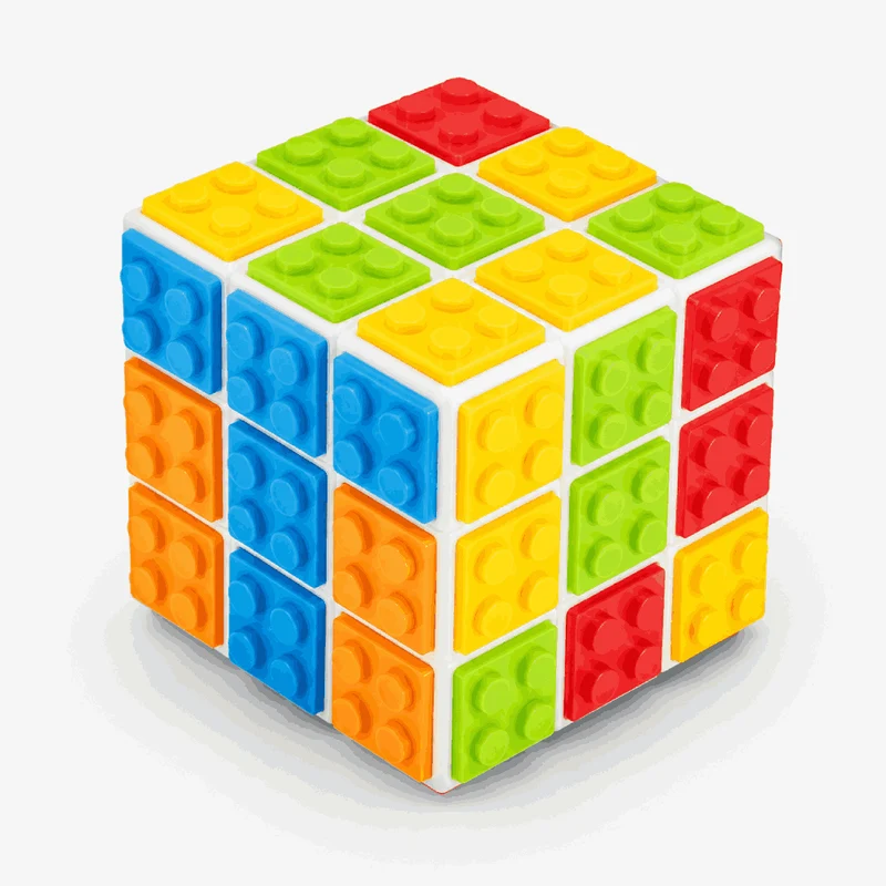 Cube de Construction 3x3 – Casse-Tête 2 en 1