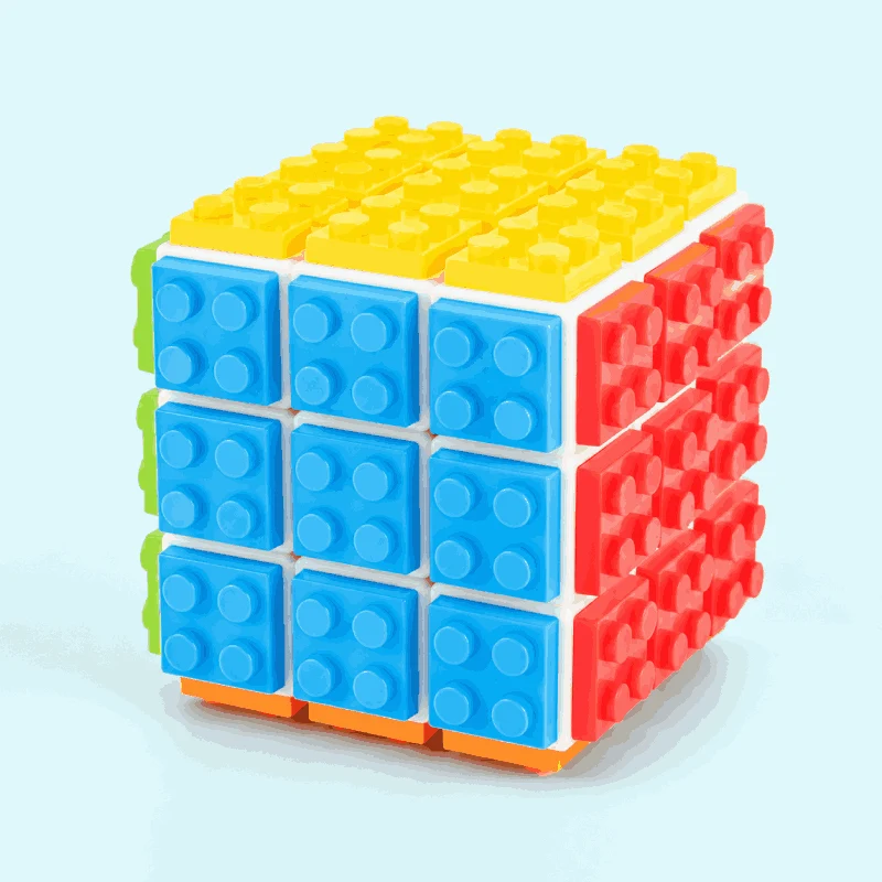 Cube de Construction 3x3 – Casse-Tête 2 en 1