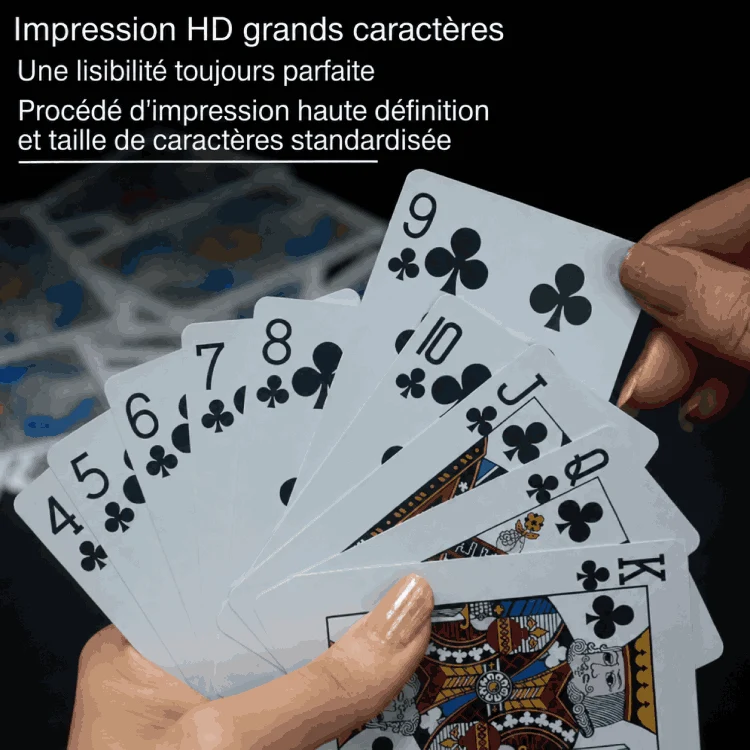 Jeu de Cartes Étanche Classique - Bleu