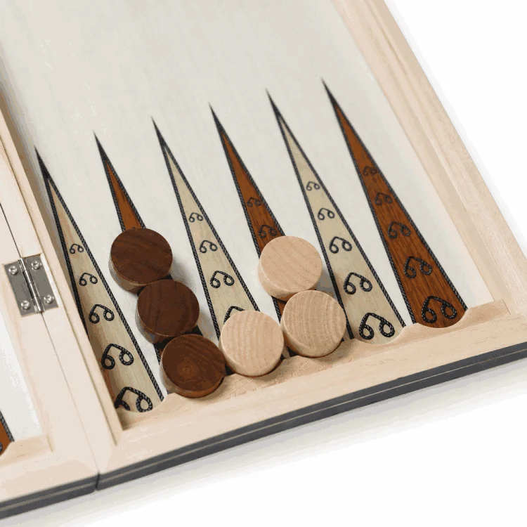 Jeu d’échecs bois magnétique 3 en 1 pliable – Échecs, Dames & Backgammon