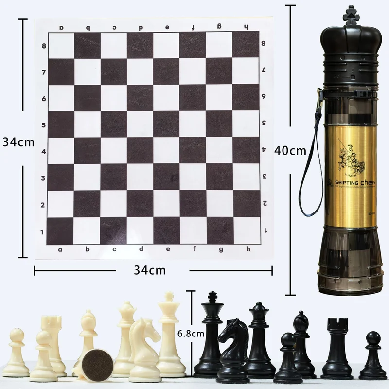 Jeu d'échecs pliable Royal - voyage de luxe