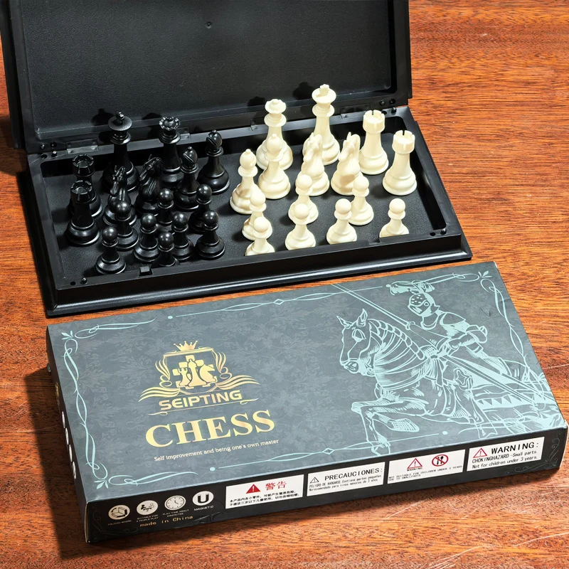 Jeu d'échecs de voyage (pochette feutrine) - magnétique