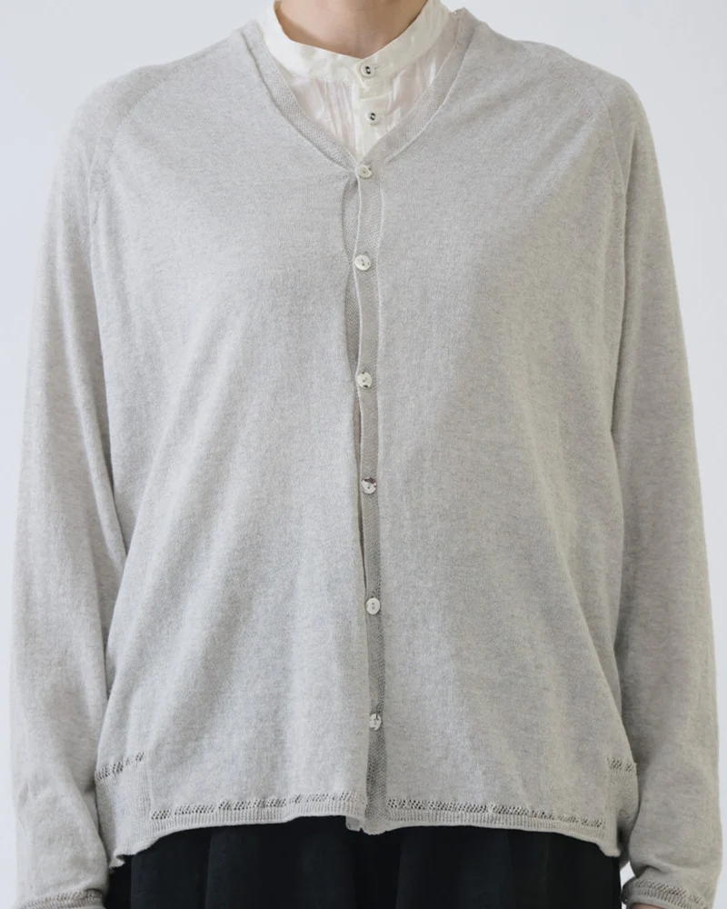 Pas De Calais - Cardigan Col V - Gris Clair