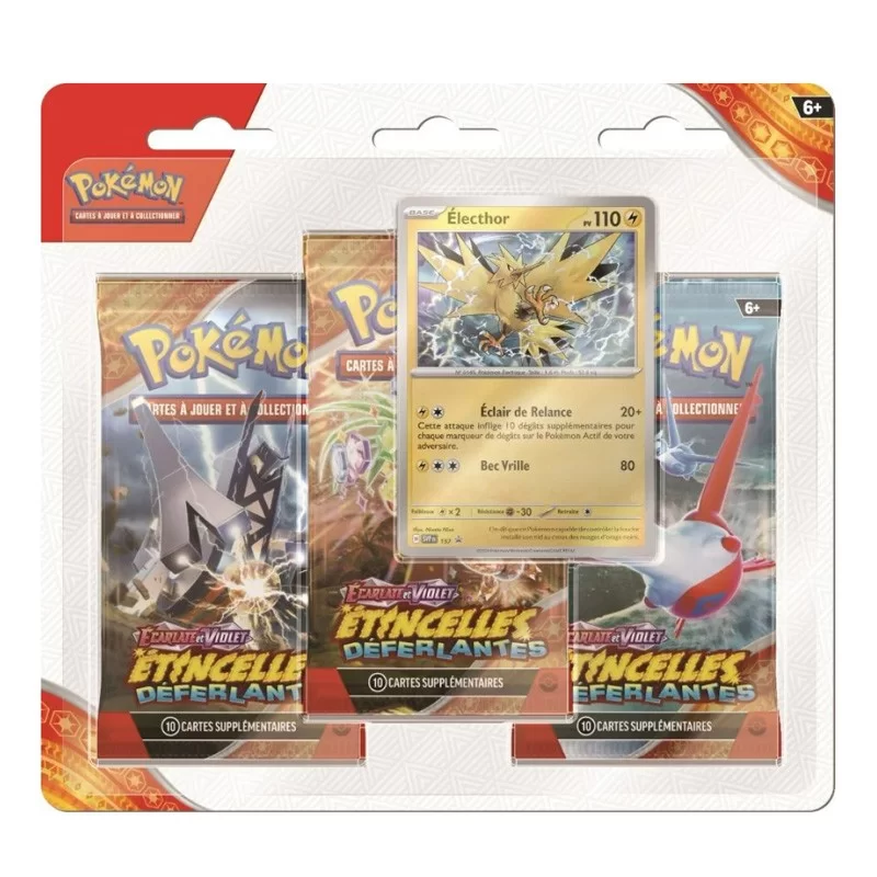 Pokémon Etincelles déferlantes Tripack Electhor EV08