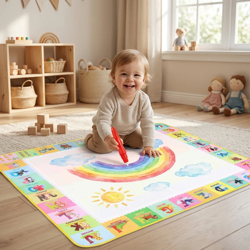 Tapis Magique à Dessiner à l'Eau · Grand Format 100 × 80 cm Sans Tache | Les Petiots™