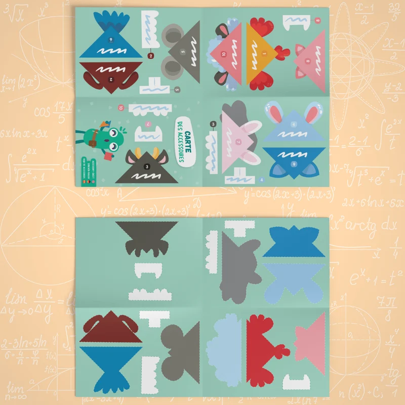 10 Origamis marque-pages Animaux de la ferme