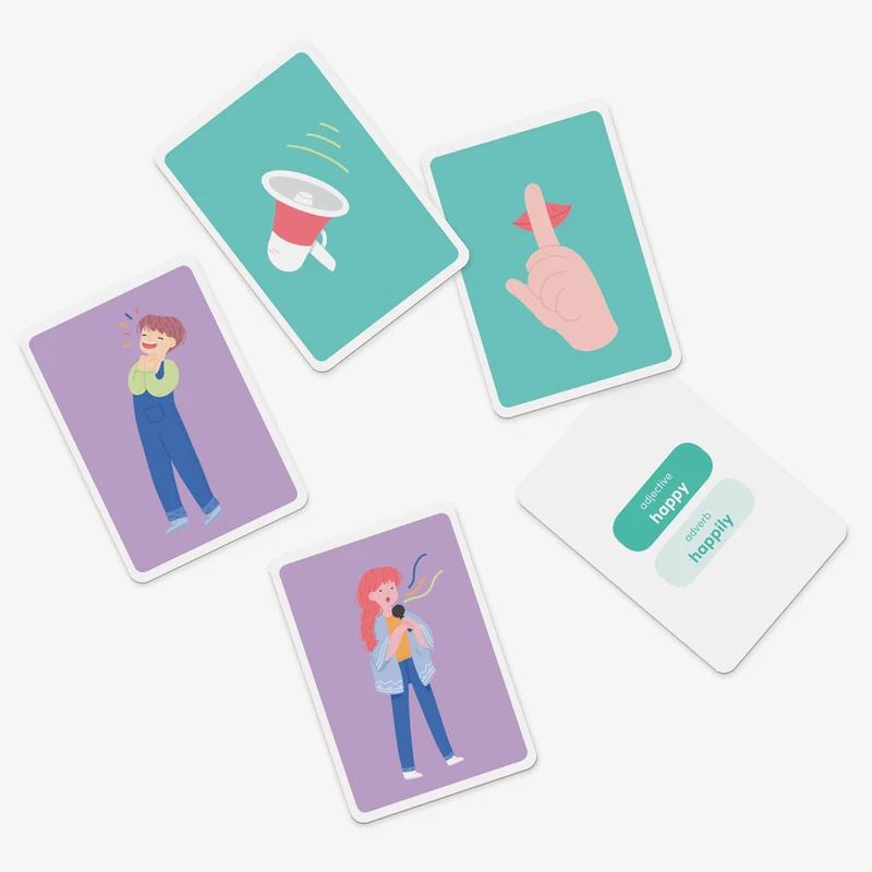 Flash Action - Grandes images illustrées pour apprendre les verbes et adjectifs en anglais