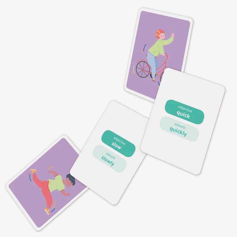 Flash Action - Grandes images illustrées pour apprendre les verbes et adjectifs en anglais