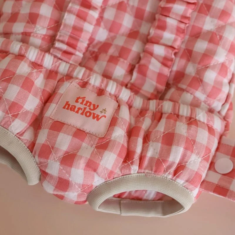 Porte bébé Vichy Rose pour poupée