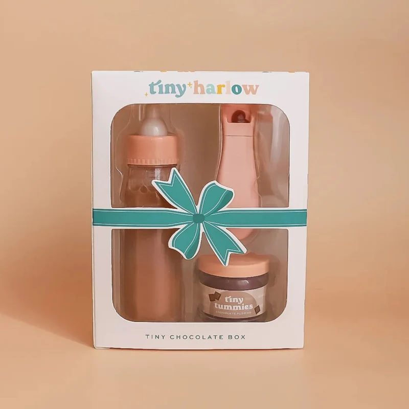 Biberon & petit pot chocolat pour poupée
