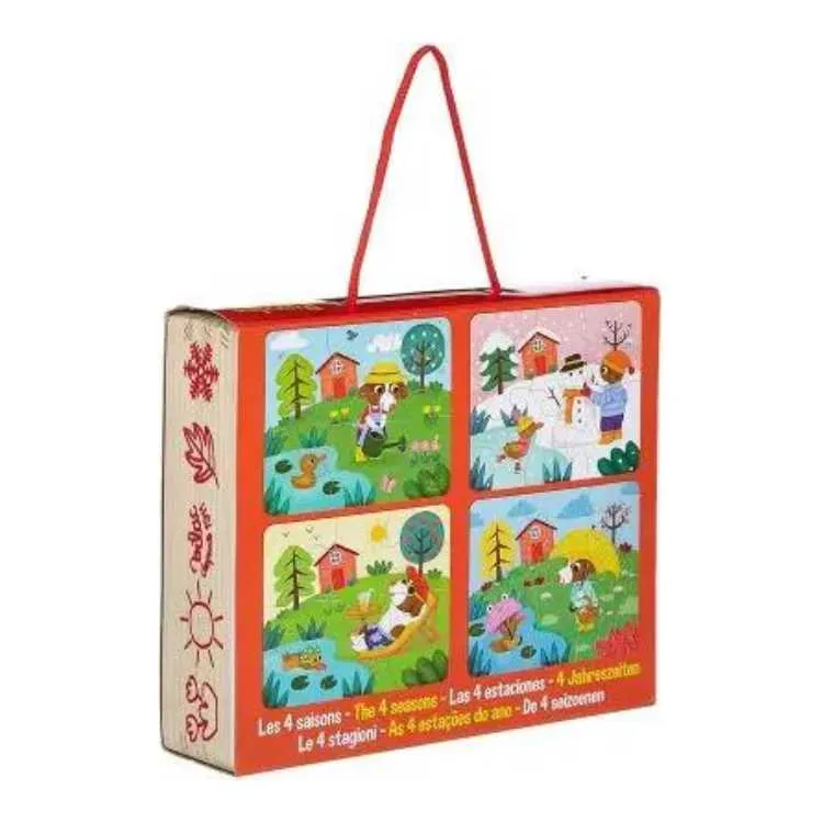 puzzle en bois pour enfant les 4 saisons