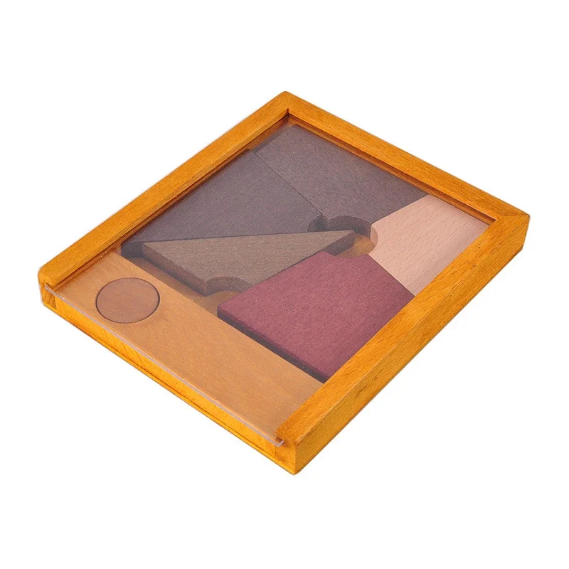 Casse-tête Tangram en bois Rond Magique