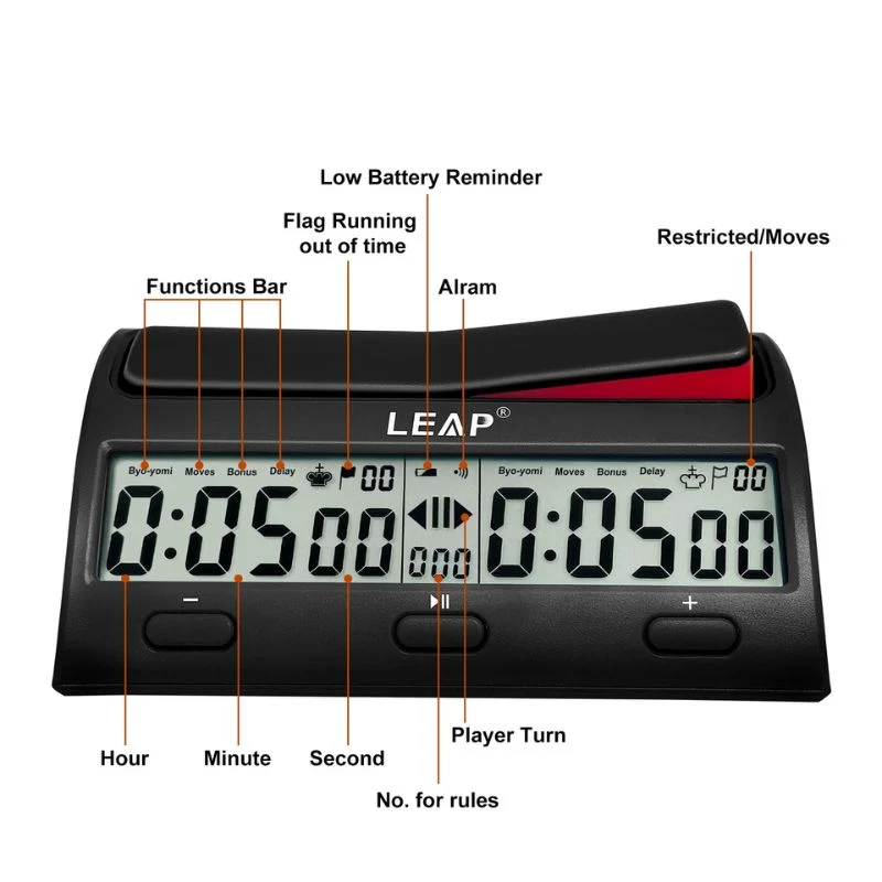 Pendule d'échecs Électronique Multi-fonction LEAP