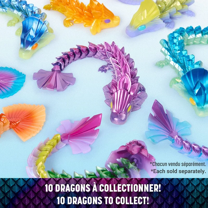 CrystaLynx - Figurine articulée dragon à collectionner de 22,8 cm (assortiment)