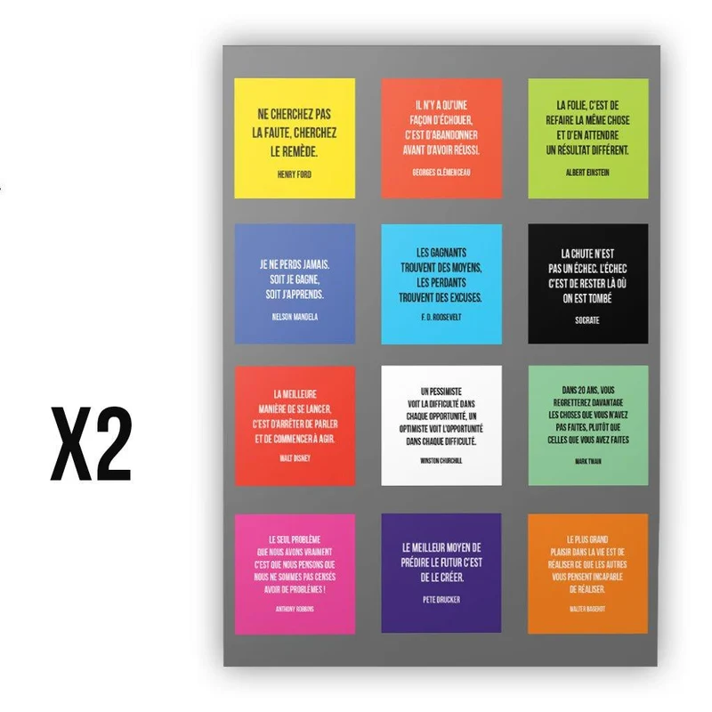 Planche de 12 Stickers Motivation (A5) - ÉDITION LIMITÉE ⏰
