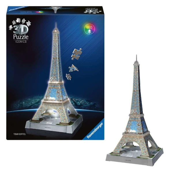 3D Puzzle Iconics - Tour Eiffel Illuminée