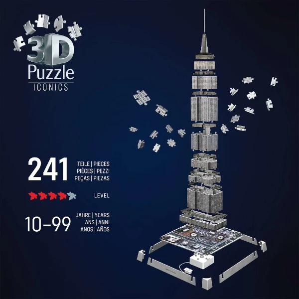 3D Puzzle Iconics - Empire State Building illuminé