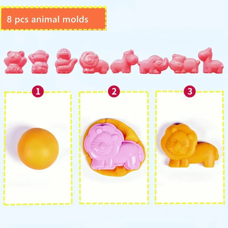 Set Pâte à Modeler Dinosaures et Animaux – Activité Créative pour Enfants