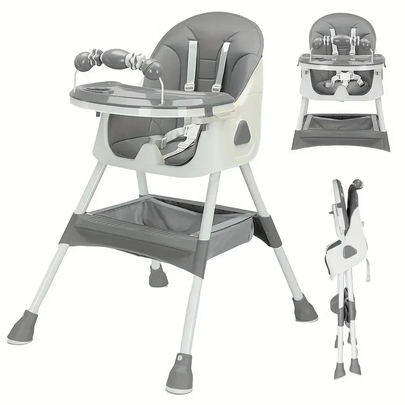 Chaise Haute pour Bébé et Tout-Petit - Pliable et Réglable
