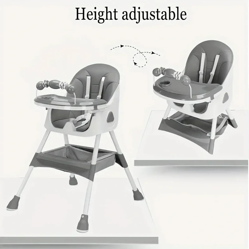 Chaise Haute pour Bébé et Tout-Petit - Pliable et Réglable
