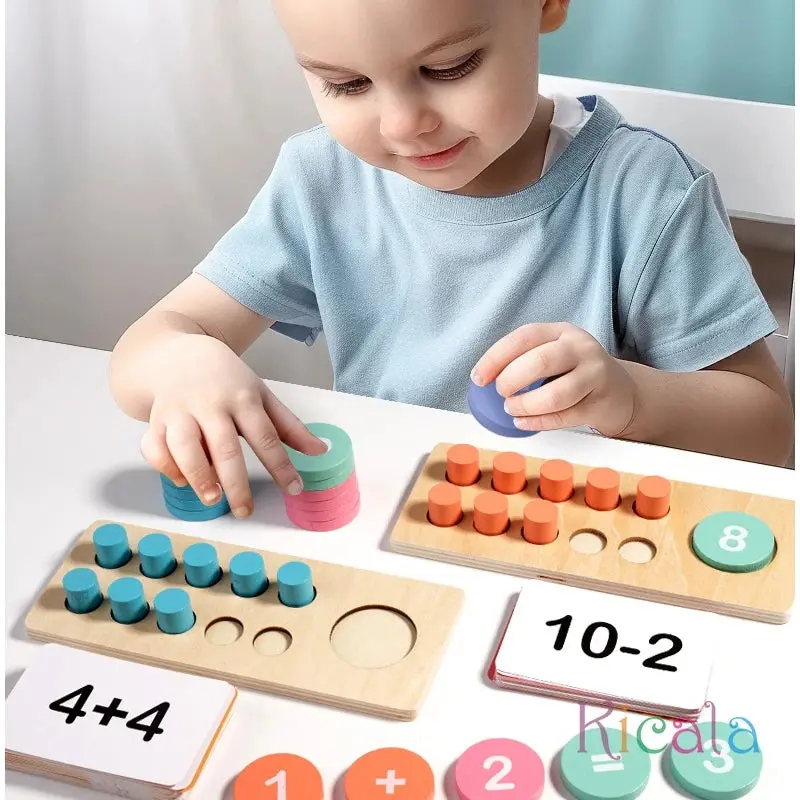 Kit d'Arithmétique et Apprentissage des Mathématiques en Bois