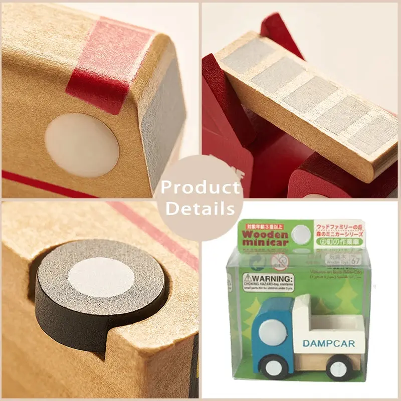 Lot de 12 Mini Voitures en Bois - Jouet Educatif pour Enfants dès 3 Ans