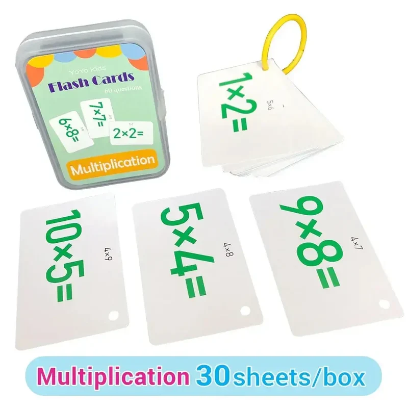 Cartes Éducatives en Anglais pour Enfants - Set de Cartes d'Apprentissage Cognitif