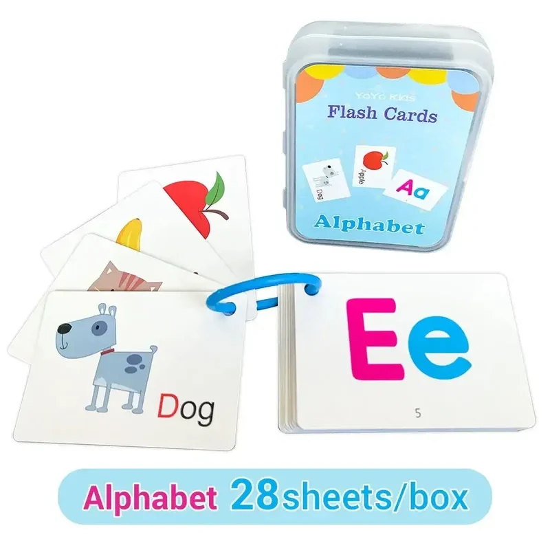 Cartes Éducatives en Anglais pour Enfants - Set de Cartes d'Apprentissage Cognitif