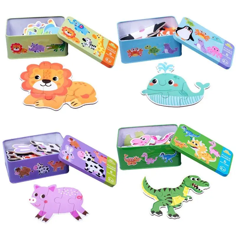 Puzzle Formes avec Boîte Métallique - Jeu Éducatif pour Enfants