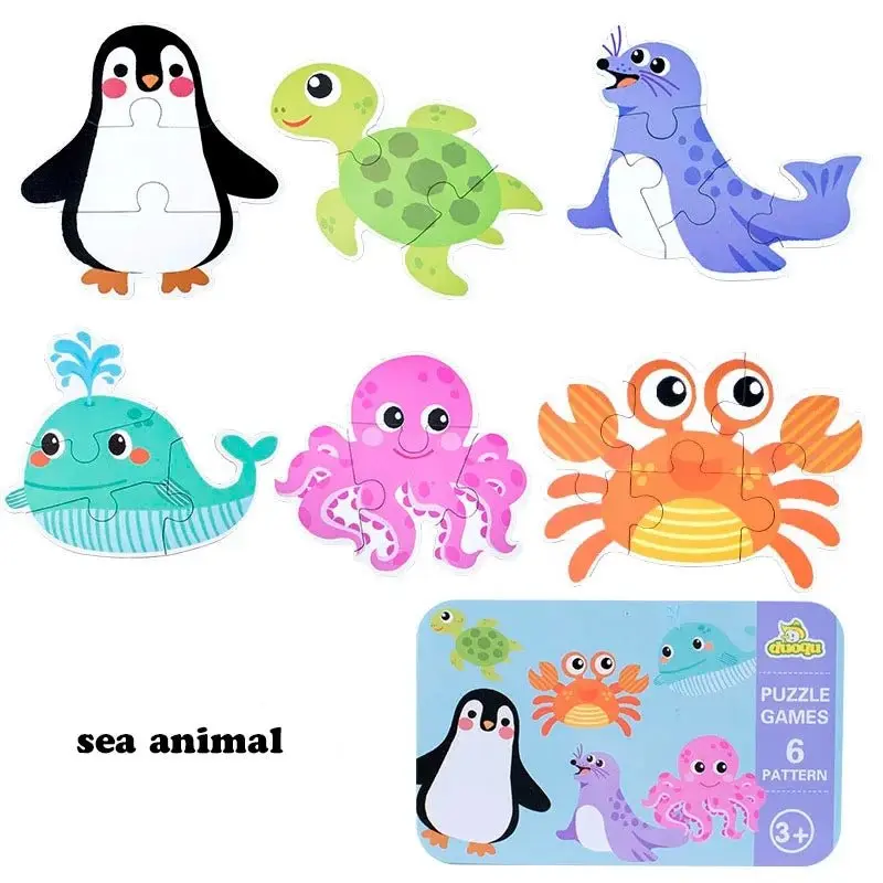 Puzzle Formes avec Boîte Métallique - Jeu Éducatif pour Enfants