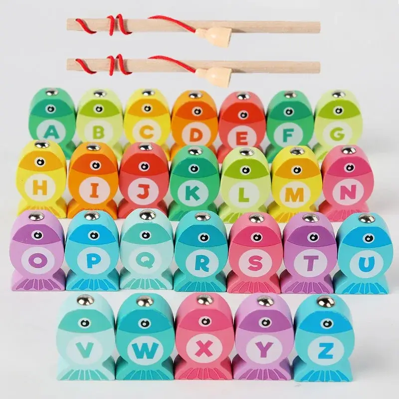 Jeu de pêche Magnétique Montessori en Bois