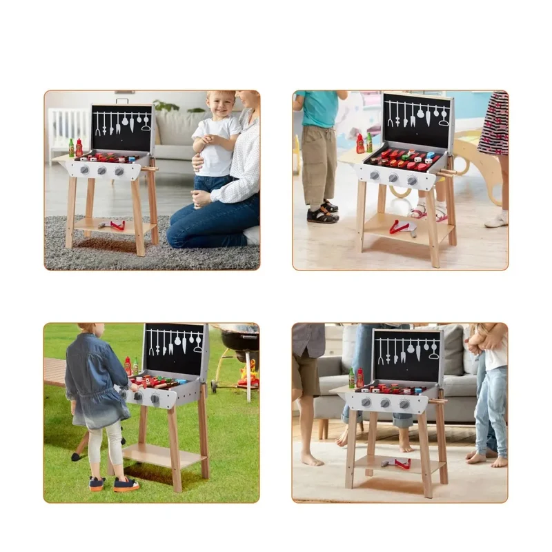 BBQ Grill en Bois pour Enfants