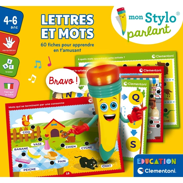Mon stylo parlant - Lettres et Mots - 60 activités