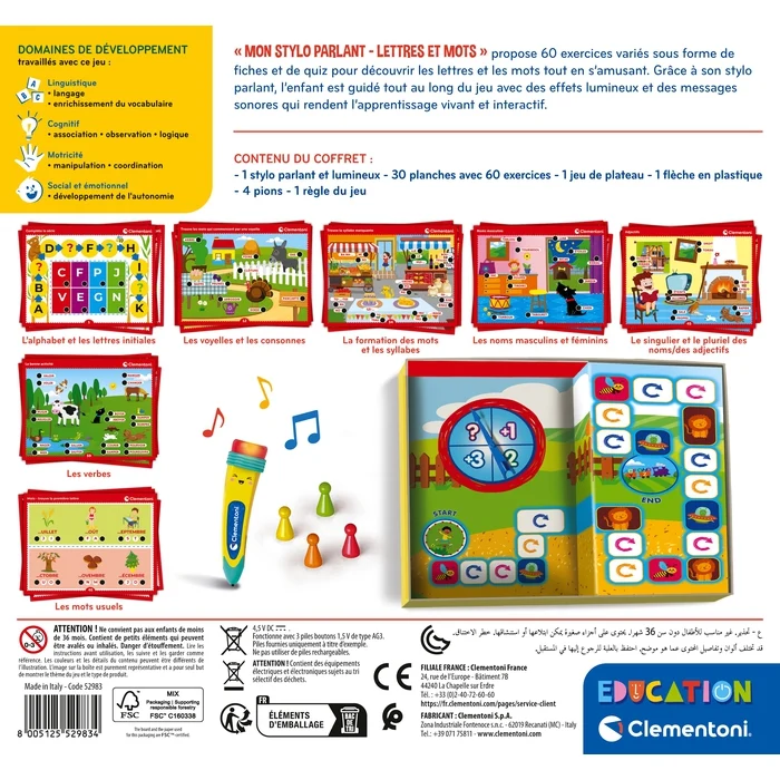 Mon stylo parlant - Lettres et Mots - 60 activités