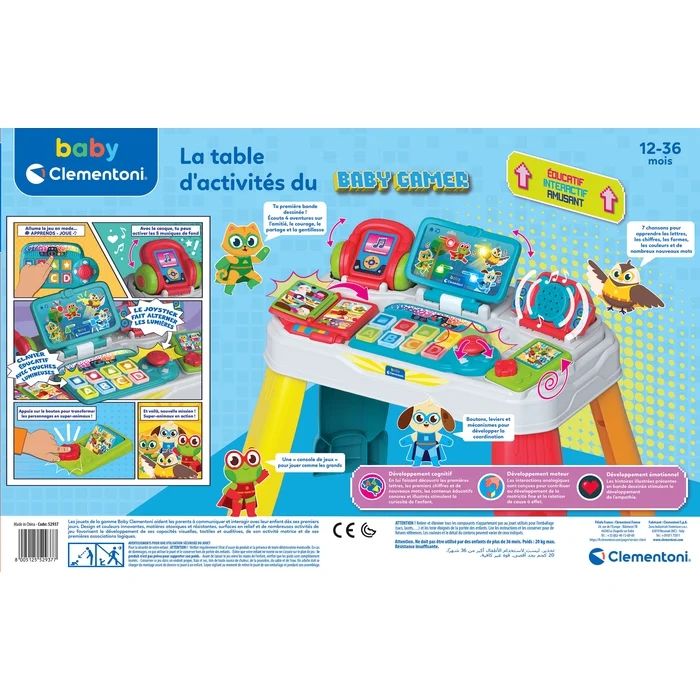 La table d'activités du Baby Gamer